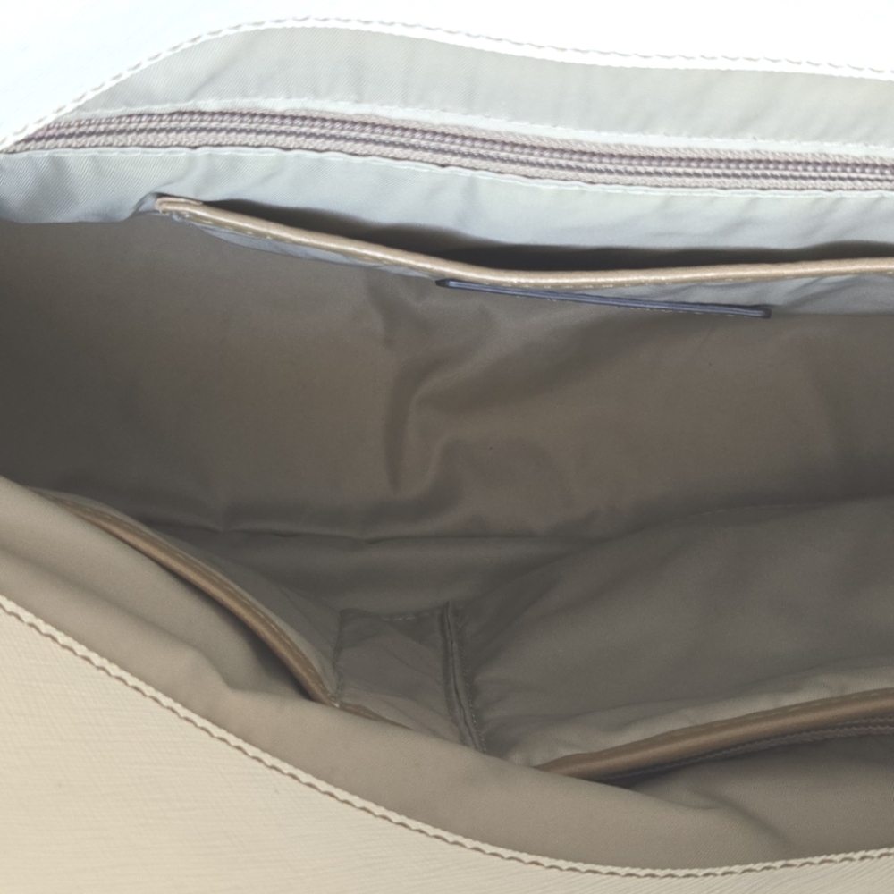 New! Tumi Verona Double Zip Satchel Villa Bag Purse SAND COATED Twill - Picture 9 of 14